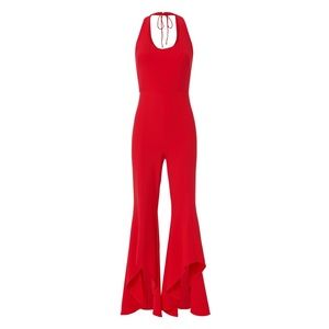 Intermix Gabrielle Ruffle Pant Jumpsuit, color red, size 8